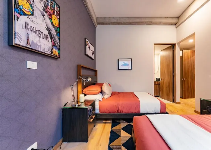 Spacious Roma Norte Loft With Art & Views México DF