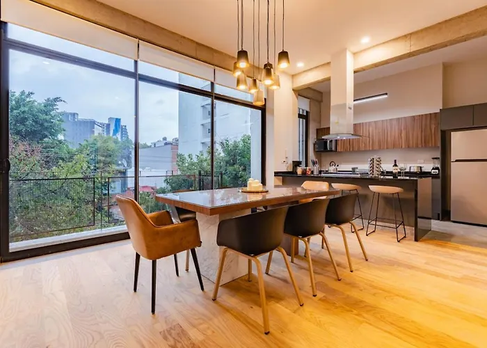 Spacious Roma Norte Loft With Art & Views